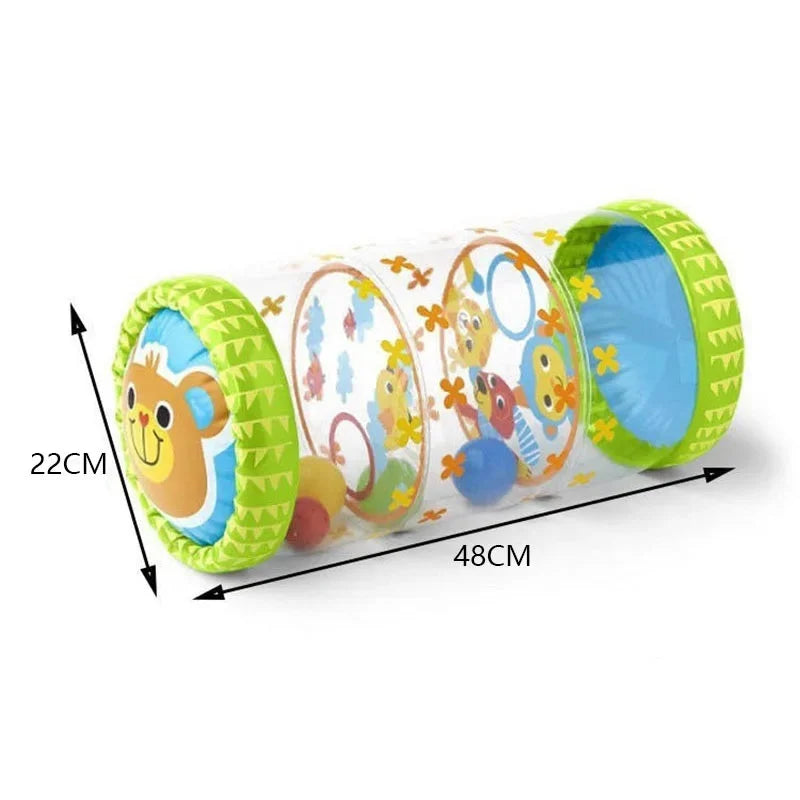 Baby Crawling Roll - Inflatable Toy with Bell