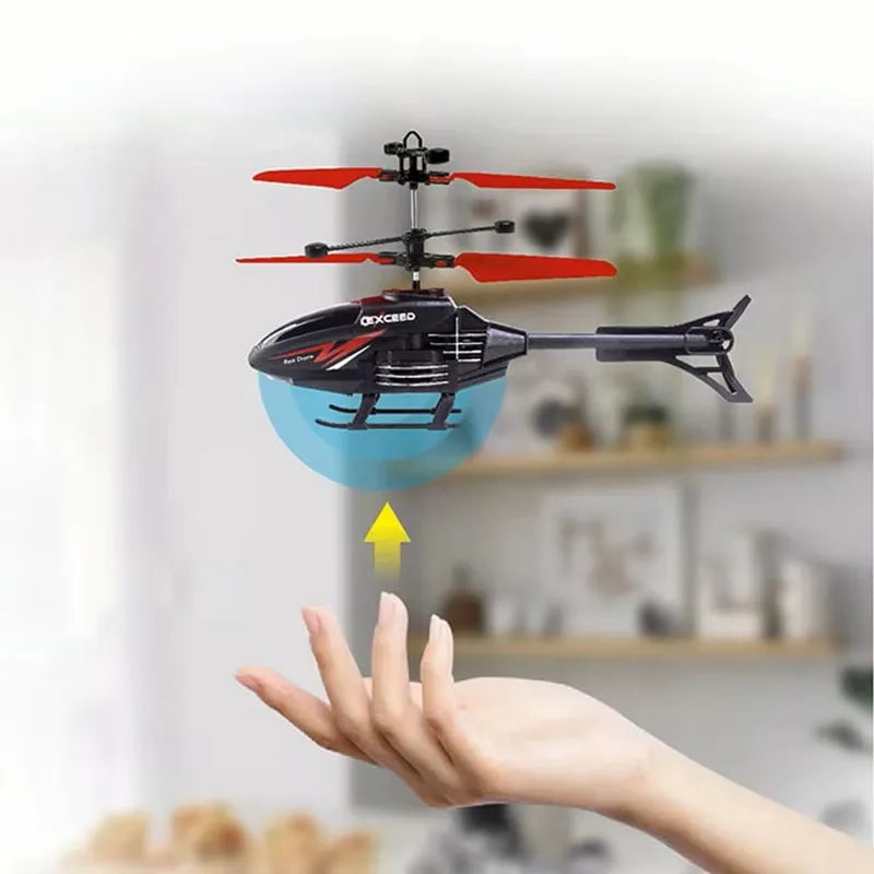 Gesture Control RC Helikopter – 2-Kanals Fjernstyret Helikopter med LED Lys & Induktionsstart