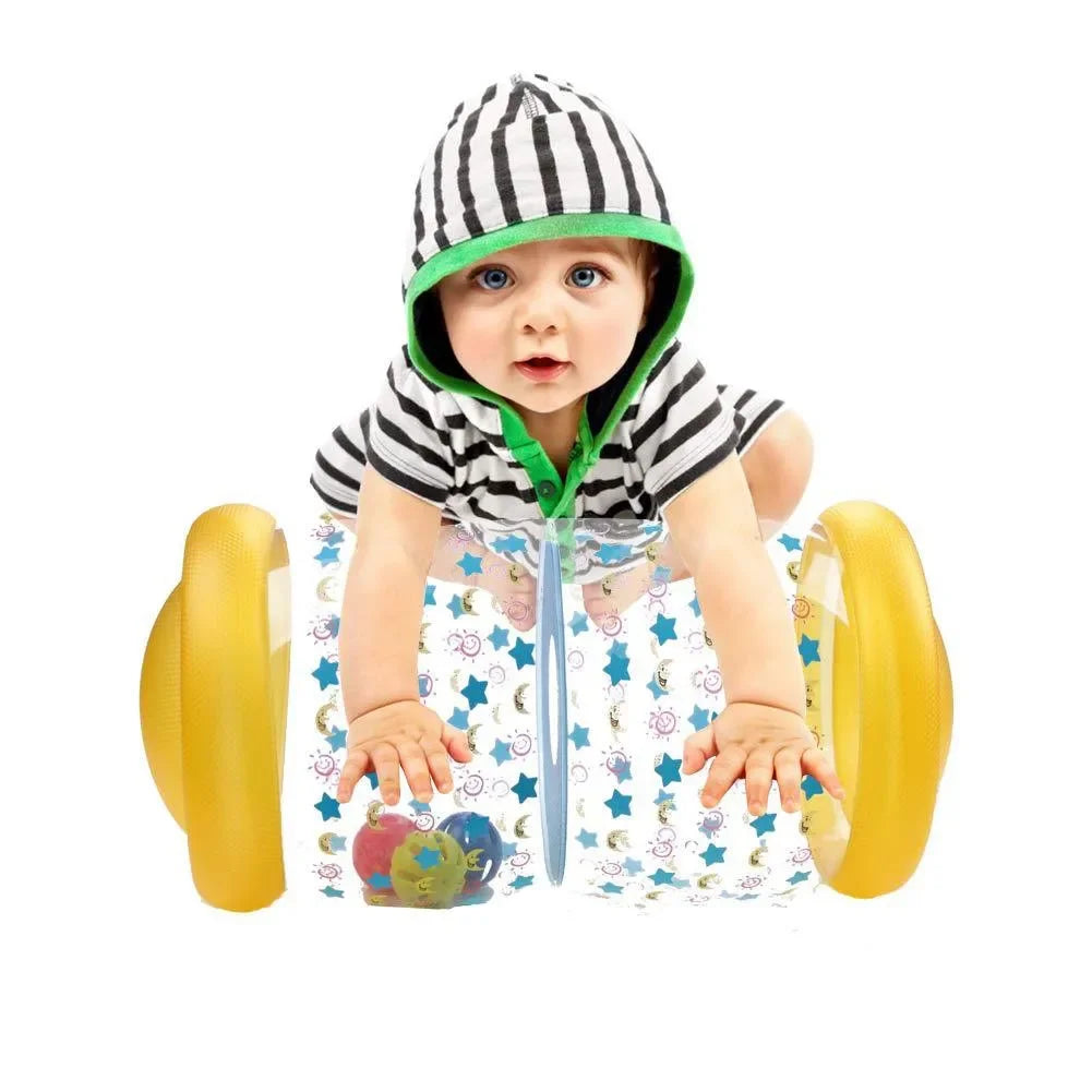 Baby Crawling Roll - Inflatable Toy with Bell